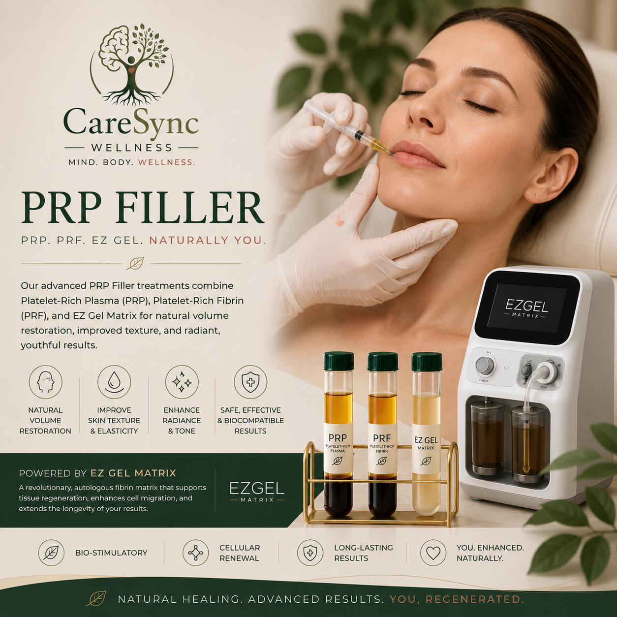 PRF and EZ Gel regenerative filler treatment